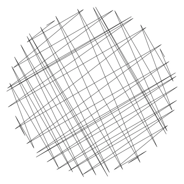 Geometrische Kreuzförmige Zickzackige Kantige Linien Wellenförmige Wellenförmige Zufallslinien Streifen Aktienvektorillustration — Stockvektor