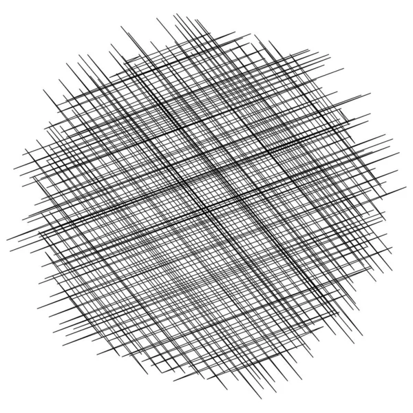Geometrische Kreuzförmige Zickzackige Kantige Linien Wellenförmige Wellenförmige Zufallslinien Streifen Aktienvektorillustration — Stockvektor