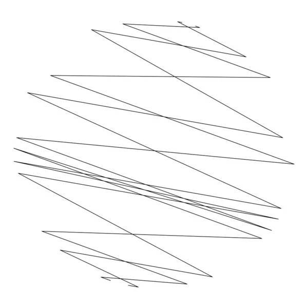 Cruce Geométrico Zigzag Elemento Líneas Afiladas Ondulado Ondeando Líneas Aleatorias — Archivo Imágenes Vectoriales