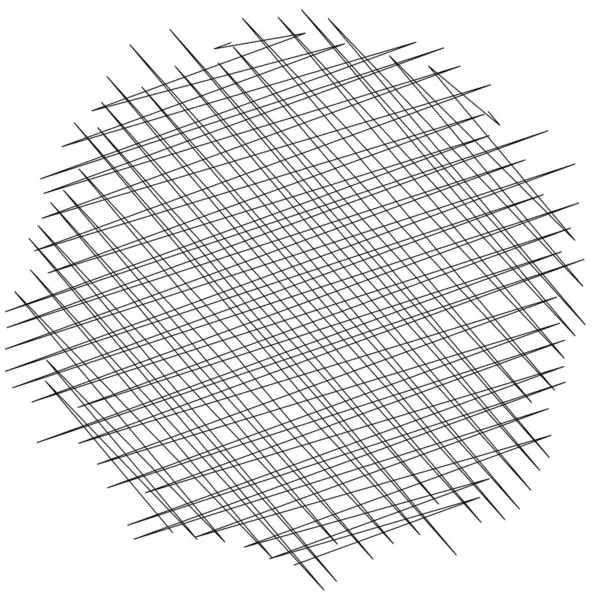 Geometrische Kreuzförmige Zickzackige Kantige Linien Wellenförmige Wellenförmige Zufallslinien Streifen Aktienvektorillustration — Stockvektor