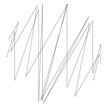 Geometrik çapraz, zigzag, kenar çizgileri elementi. Dalgalı, dalgalı çizgiler, çizgiler - stok vektör illüstrasyonu, klip sanatları grafikleri