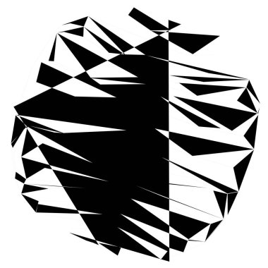 Rastgele geometrik soyut sanat öğesi. Parçalanmış doku