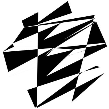 Rastgele geometrik soyut sanat öğesi. Parçalanmış doku