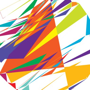 Rastgele geometrik soyut sanat öğesi. Parçalanmış doku