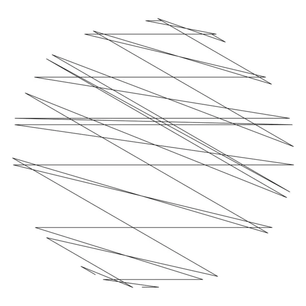 Cruce Geométrico Zigzag Elemento Líneas Afiladas Ondulado Ondeando Líneas Aleatorias — Vector de stock