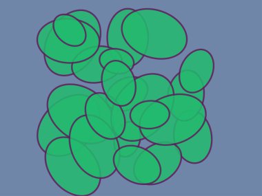 Rastgele daireler, ovaller, elipsler renkli, çok renkli, soyut arka plan, desen, doku. Yayılmış polikromatik çemberler hisse senedi vektör çizimi, klip- sanat grafikleri.