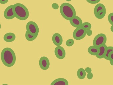 Rastgele daireler, ovaller, elipsler renkli, çok renkli, soyut arka plan, desen, doku. Yayılmış polikromatik çemberler hisse senedi vektör çizimi, klip- sanat grafikleri.