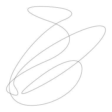 Rastgele kıvrımlı, kıvrımlı, serbest ve soyut şekiller. Kıvır, kıvır, kıvır, deformasyon efekti öğesi