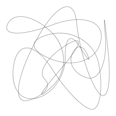 Rastgele kıvrımlı, kıvrımlı, serbest ve soyut şekiller. Kıvır, kıvır, kıvır, deformasyon efekti öğesi