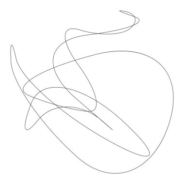 Rastgele kıvrımlı, kıvrımlı, serbest ve soyut şekiller. Kıvır, kıvır, kıvır, deformasyon efekti öğesi