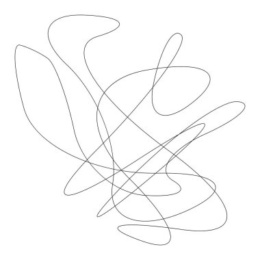 Rastgele kıvrımlı, kıvrımlı, serbest ve soyut şekiller. Kıvır, kıvır, kıvır, deformasyon efekti öğesi