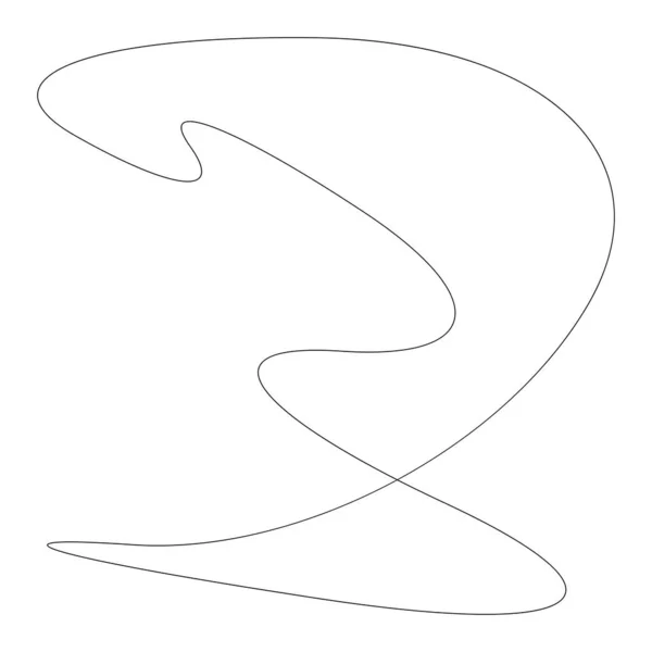 Curvilíneo Aleatório Squiggle Forma Abstrata Mão Livre Squiggle Distorção Wriggle —  Vetores de Stock