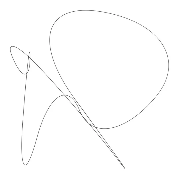 Curvilíneo Aleatório Squiggle Forma Abstrata Mão Livre Squiggle Distorção Wriggle — Vetor de Stock