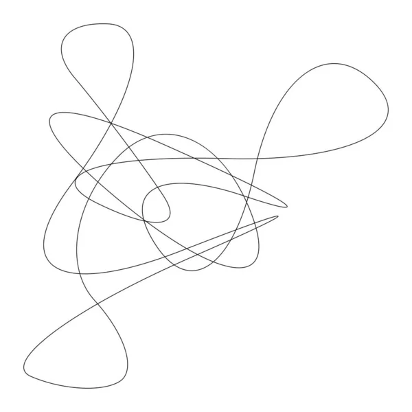 Curvilíneo Aleatório Squiggle Forma Abstrata Mão Livre Squiggle Distorção Wriggle — Vetor de Stock