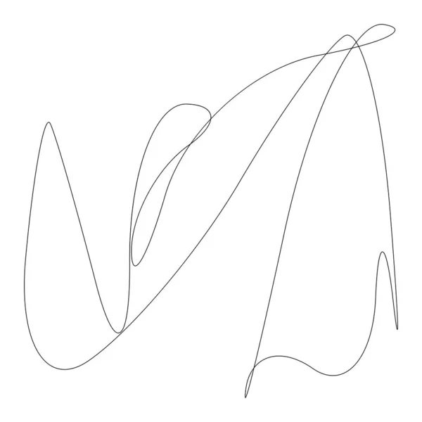 Curvilíneo Aleatório Squiggle Forma Abstrata Mão Livre Squiggle Distorção Wriggle —  Vetores de Stock