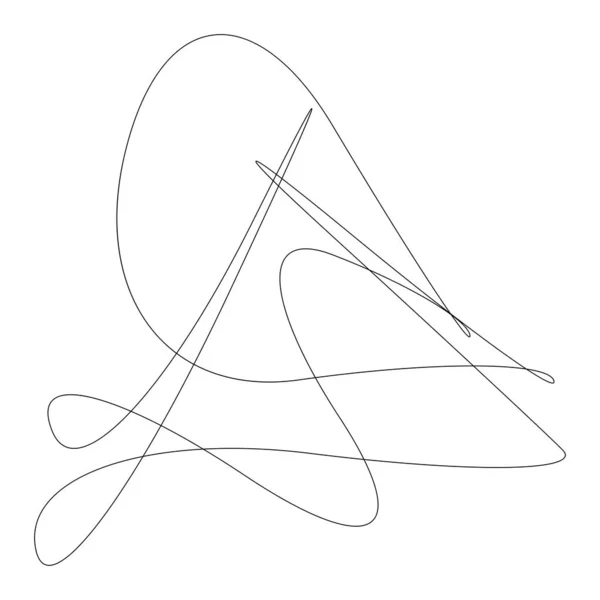 Curvilíneo Aleatório Squiggle Forma Abstrata Mão Livre Squiggle Distorção Wriggle —  Vetores de Stock