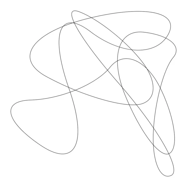 ランダムな曲率 自由手抽象的な形状 スクグル フリグル歪み 変形効果素子 — ストックベクタ