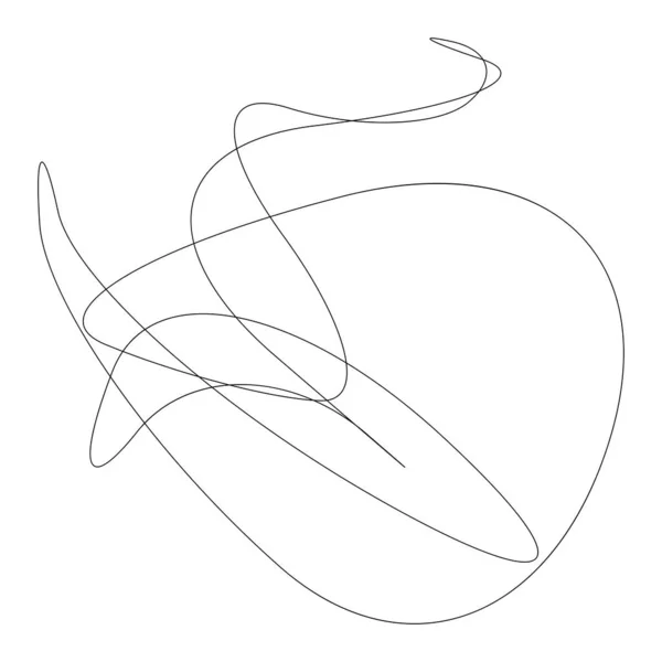 Curvas Aleatorias Garabatos Forma Abstracta Mano Alzada Squiggle Distorsión Torcedura — Archivo Imágenes Vectoriales