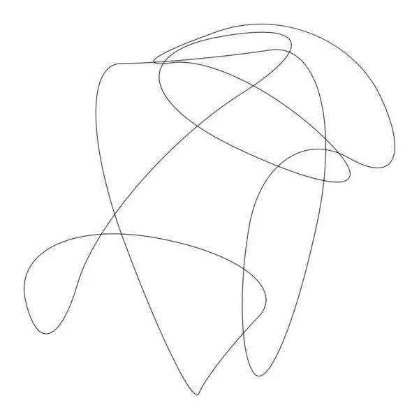 Courbe Aléatoire Tortillement Forme Abstraite Main Levée Glissement Distorsion Effet — Image vectorielle