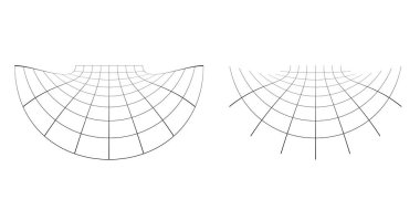 Soyut geometrik şekil elementleri dağılmış. Deformasyon, bozulma warp, kareli, ızgara, ağ yüzey vektör çizimi, klip-sanat grafikleri üzerinde ince etki.