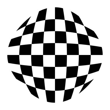 Soyut geometrik şekil elementleri dağılmış. Deformasyon, bozulma warp, kareli, ızgara, ağ yüzey vektör çizimi, klip-sanat grafikleri üzerinde ince etki.