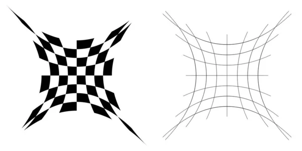 Eléments Géométriques Abstraits Déformés Déformation Distorsion Distorsion Effet Torsion Sur — Image vectorielle