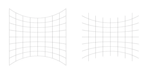 Vervormde Abstracte Geometrische Vormelementen Deformatie Vervorming Warp Tweak Effect Geruite — Stockvector