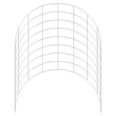 Soyut geometrik şekil elementleri dağılmış. Deformasyon, bozulma warp, kareli, ızgara, ağ yüzey vektör çizimi, klip-sanat grafikleri üzerinde ince etki.