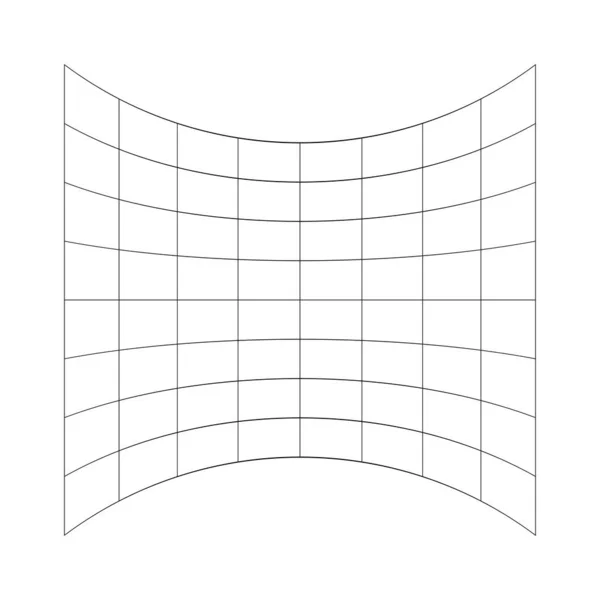 Verzerrte Abstrakte Geometrische Formelemente Verformung Verzerrung Optimierungseffekt Auf Kariert Gitter — Stockvektor