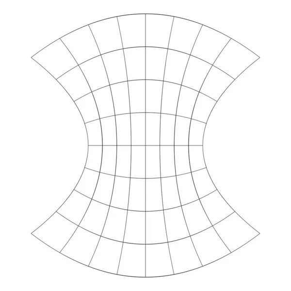 Zkreslené Abstraktní Prvky Geometrického Tvaru Deformace Deformace Warp Ladný Efekt — Stockový vektor