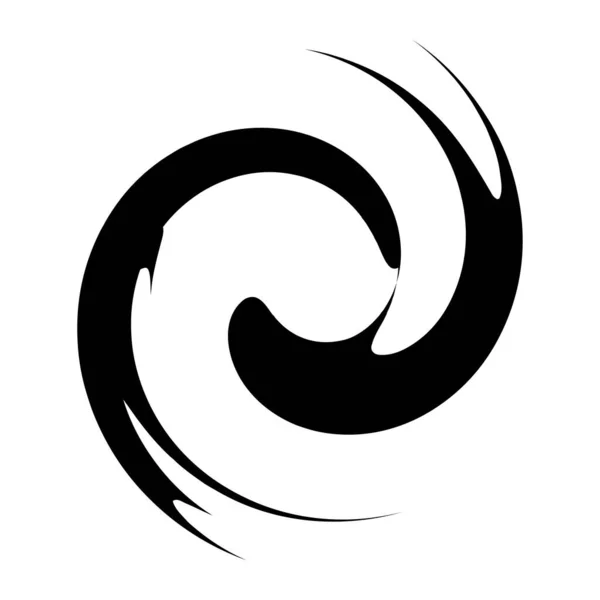 Curl Espiral Remolino Voluta Helix Giro Circular — Vector de stock