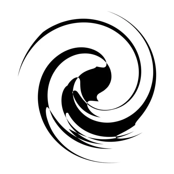 Locke Spirale Wirbel Spirale Kreisförmiger Spiralwirbel — Stockvektor