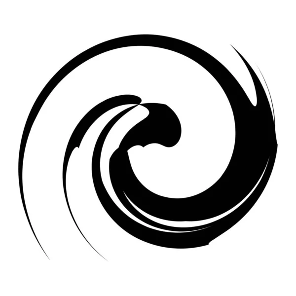 Curl Espiral Remolino Voluta Helix Giro Circular — Vector de stock