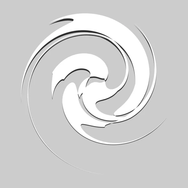 Curl Spiral Virvel Volut Helix Cirkulär Virvel — Stock vektor