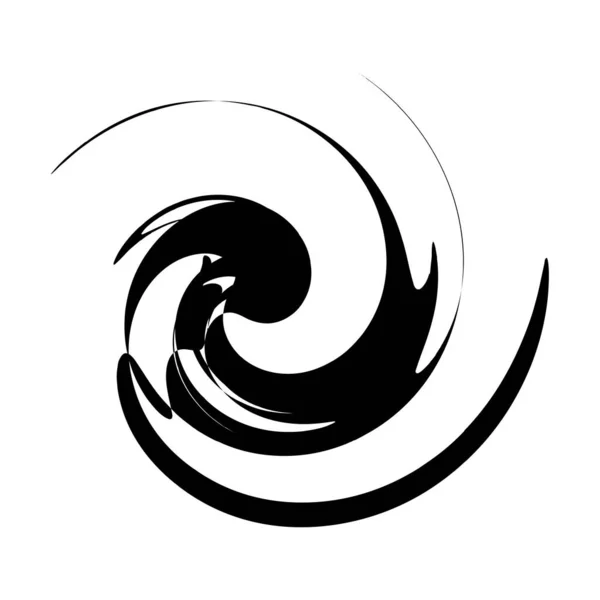 Curl Espiral Remolino Voluta Helix Giro Circular — Vector de stock