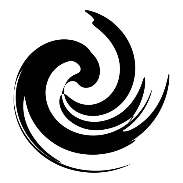 Curl Espiral Remolino Voluta Helix Giro Circular — Vector de stock