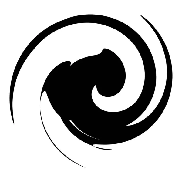 Curl Espiral Remolino Voluta Helix Giro Circular — Vector de stock