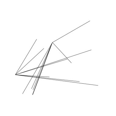 Açısal ve geometrik çizgilerin rastgele yapısı. Düzensiz soyut çizgi element vektörü