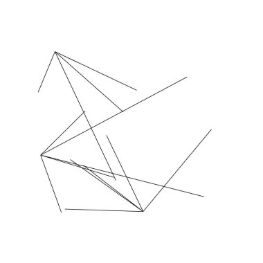 Açısal ve geometrik çizgilerin rastgele yapısı. Düzensiz soyut çizgi element vektörü