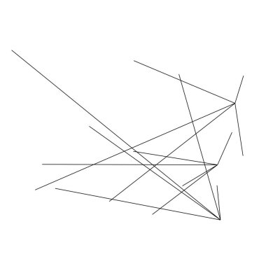 Açısal ve geometrik çizgilerin rastgele yapısı. Düzensiz soyut çizgi element vektörü