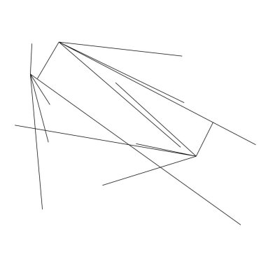 Açısal ve geometrik çizgilerin rastgele yapısı. Düzensiz soyut çizgi element vektörü