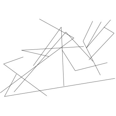 Açısal ve geometrik çizgilerin rastgele yapısı. Düzensiz soyut çizgi element vektörü