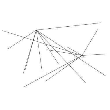 Açısal ve geometrik çizgilerin rastgele yapısı. Düzensiz soyut çizgi element vektörü