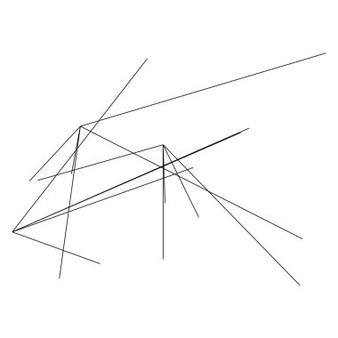 Açısal ve geometrik çizgilerin rastgele yapısı. Düzensiz soyut çizgi element vektörü