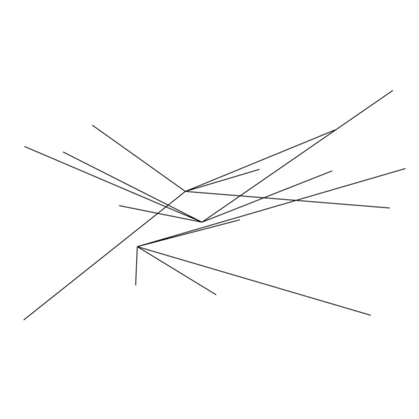 Random Structure Angular Geometric Lines Element Irregular Abstract Lines Element — Stock Vector