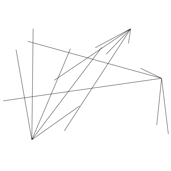 Szögletes Geometriai Vonalelemek Véletlenszerű Szerkezete Szabálytalan Absztrakt Vonalak Elem Vektor — Stock Vector