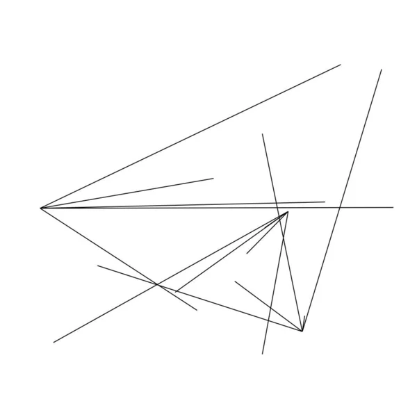 幾何学的な線の要素のランダムな構造 不規則な抽象行要素ベクトル — ストックベクタ