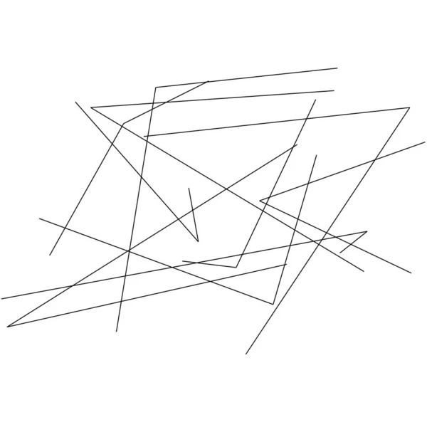 Náhodná Struktura Úhlového Prvku Geometrických Čar Nepravidelný Vektor Prvku Abstraktních — Stockový vektor