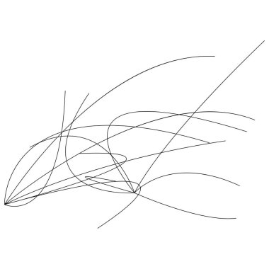 Rastgele kıvrımlı, kıvrımlı, karışık halatlar. Düğüm, düğüm, dalgalı çevre çizgileri