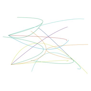 Rastgele kıvrımlı, kıvrımlı, karışık halatlar. Düğüm, düğüm, dalgalı çevre çizgileri